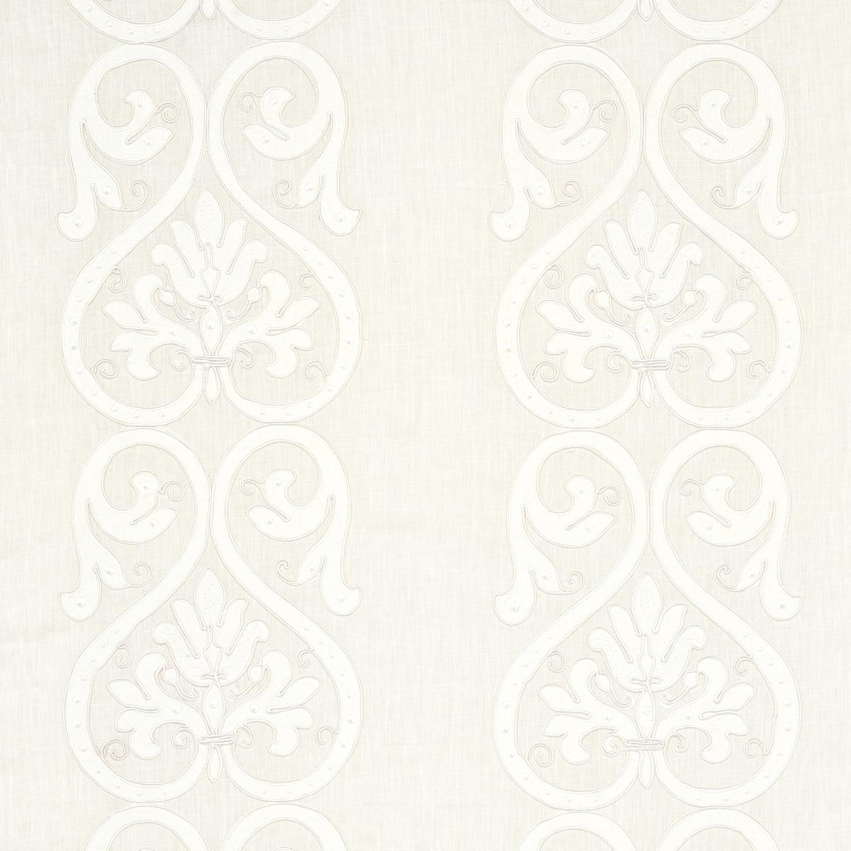 MEDICI EMBROIDERED SHEER_BLANC